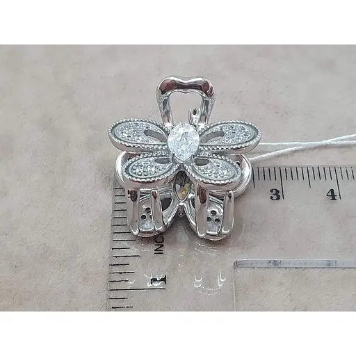 Серебряная заколка для волос Ирий с фианитами. 9311 БЕЛ - фото 6