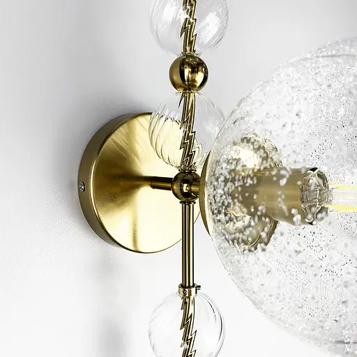 Сучасний лінійний латунний бра у стилі Постмодерн Арт. WBM 48/1 Line F - фото 3