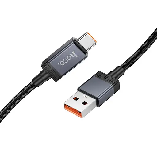 Дата кабель Hoco X118 Generous with display USB to Type-C 5A (1m) Black - фото 3