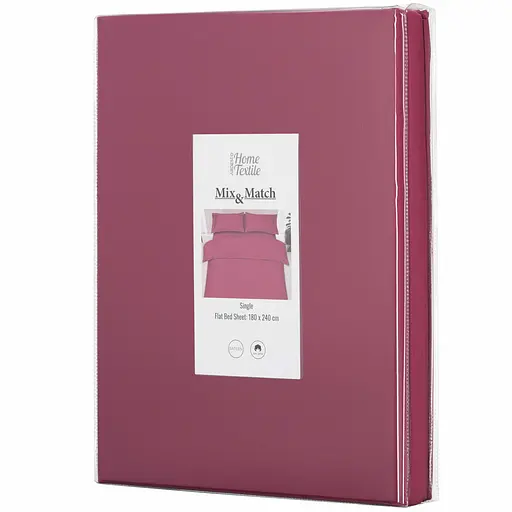Простирадло Ardesto Mix&Match, 180х240см, 100% бавовна, сатин, ягідний (ART1824FSR) - фото 1