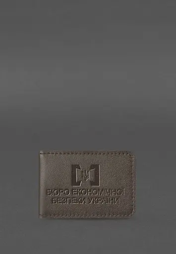 Кожаная обложка для удостоверения БЭБ (Бюро экономической безопасности Украины) Темно-бежевая - фото 2