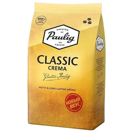 Кофе Paulig Classic Crema в зернах 1 кг - фото 1