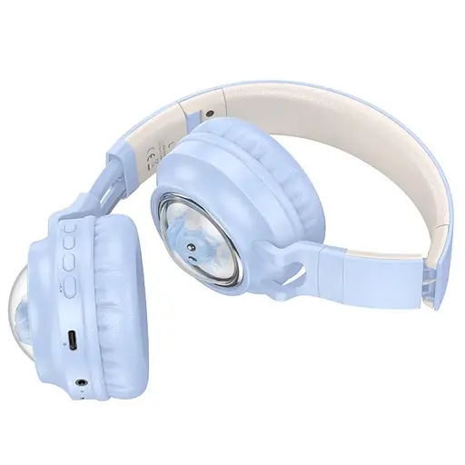 Bluetooth-гарнітура Stereo Hoco W50 блакитний - фото 4