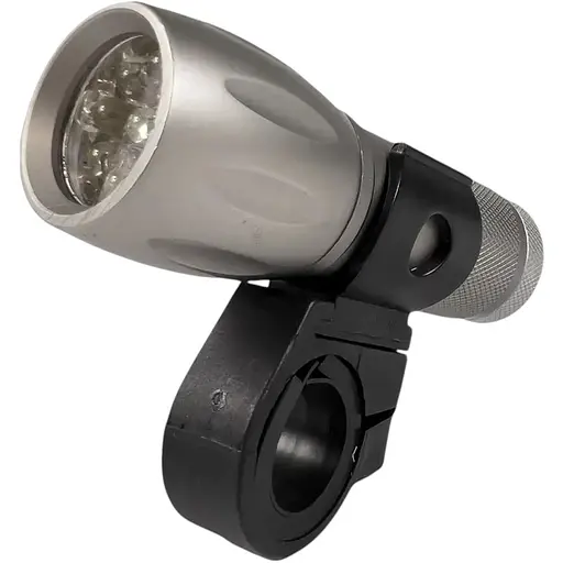 Ліхтарик на батарейках світлодіодний Good Bike Torch 9 9 LED водостійкий сріблястий (94308-IS)