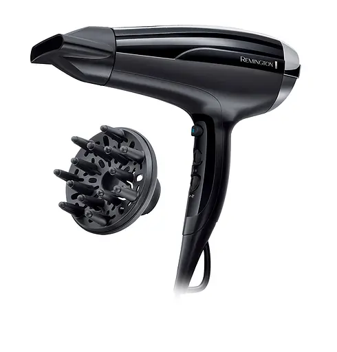 Фен Remington Pro-Air Shine, 2300Вт, 3 режими, дифузор, турмалінова іоніз-я, хол. обдув, чорний - фото 2