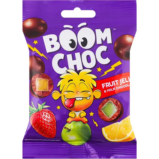 Драже Boom Choc мармелад в молочному шоколаді 80 г