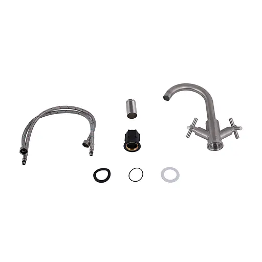 Смеситель для кухни Lidz Wind 161F двухвентильный LDWIN161FNKS46098 Nickel Нержавеющая сталь - фото 4