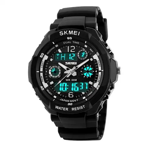 Наручний годинник чоловічий Skmei 0931 Black, 0931BK (12330) - фото 2