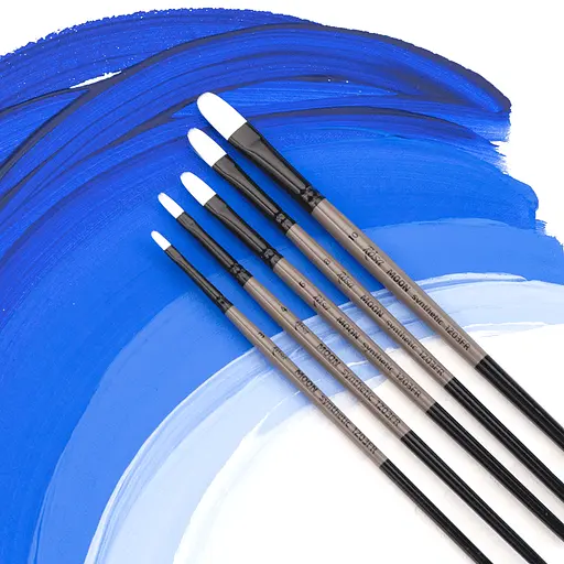 Пензель синтетика овальна MOON 1203FR №0 коротка ручка Rosa [CD] - фото 5