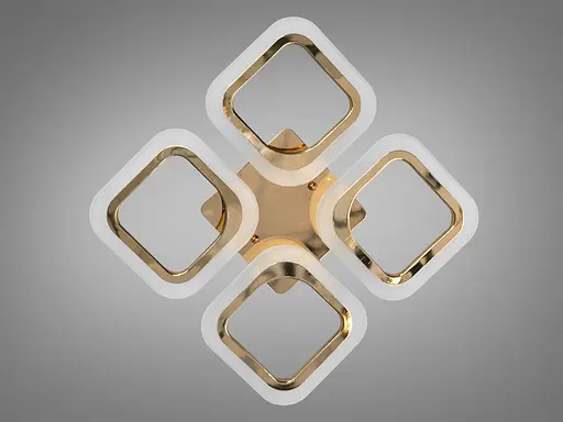 Світлодіодна пристельова люстра з регулюванням яскравості, 40W, золото - фото 4