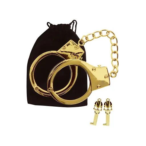 Наручники Taboom Gold Plated BDSM Handcuffs 65 см золотий - фото 5