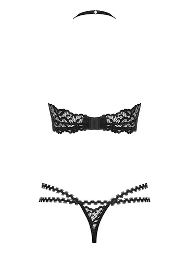 Сексуальний комплект білизни Obsessive Joylace S/M чорний - фото 6