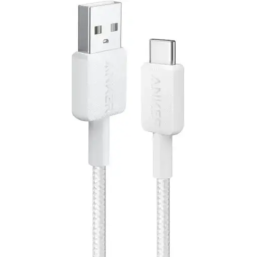 Кабель Anker 322 USB-A to USB-C - 1.8m Nylon White (6908156)