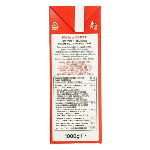 Томати Pomi нарізані кубиками очищені 1000 г - фото 3