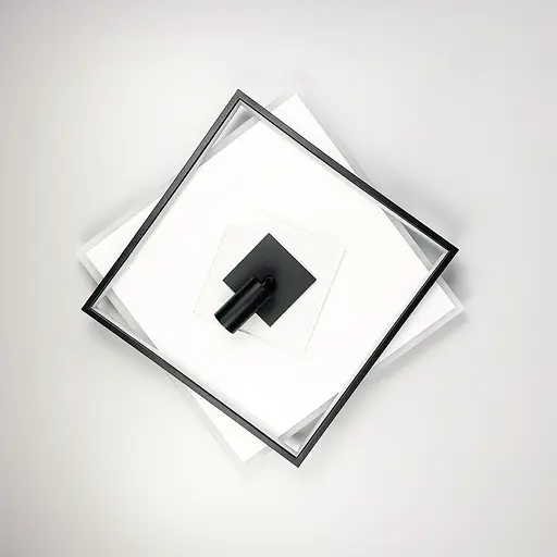 Потолочная LED люстра в черно-белом корпусе Line.F MJ 51-500*500 BK+WT - фото 7