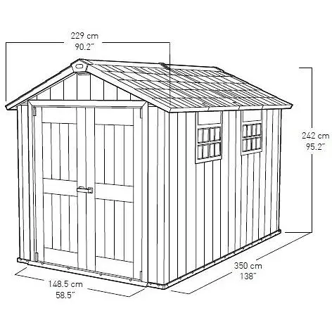 Садовый пластиковый домик Keter OAKLAND 7511 - фото 7