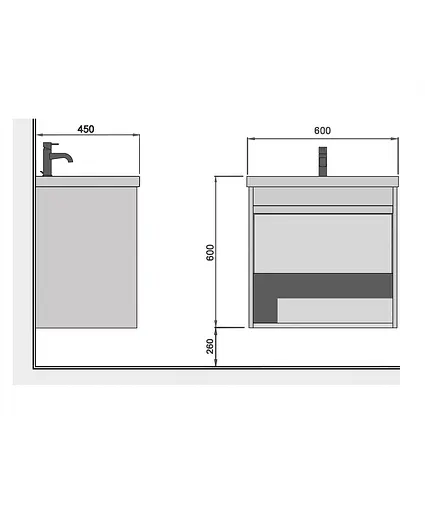 Тумба Мойдодир Oslo 60-А White з умивальником Como 60 підвісна Білий - фото 2