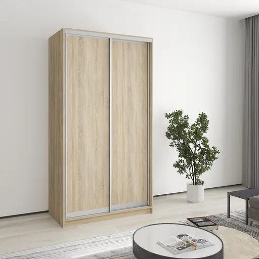 Шкаф-купе двухдверный MebelStar Стандарт AL 2ДСП 110x60x210 см Дуб сонома (MBS-2316)