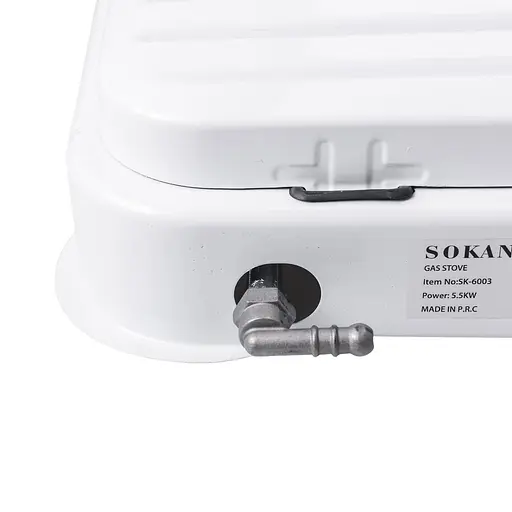 Настільна газова плита Sokany SK-6003W 3 конфорки 5.5 кВт міні під балонний газ Білий  - фото 5