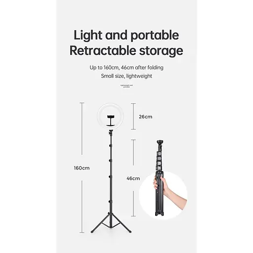 Держатель с кольцевым освещением Joyroom Touch Selfie Ring Light JR-ZS228 AKL01 - фото 4