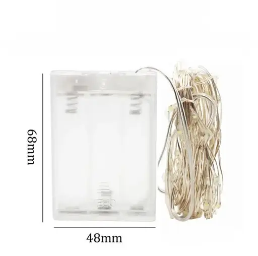 Светодиодная гирлянда нить OK Led капля росы 20м 200led от батареек 3АА белый White - фото 2