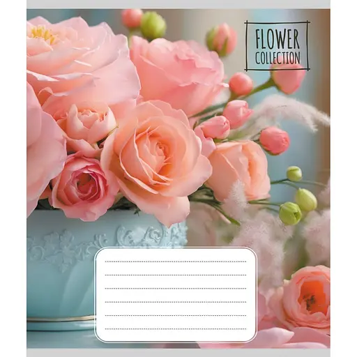 Зошит загальний "Квіткова композиція" Leader 048-600186L-3 в лінію, 48 аркушів - фото 1