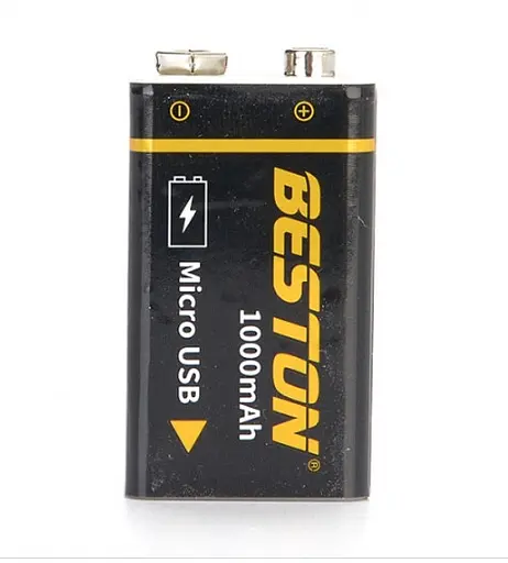 Аккумулятор Beston USB 9v крона Li-ion 1000mAh - фото 4