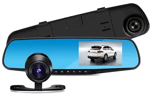 Зеркало видеорегистратор с камерой заднего вида Vehicle Blackbox DVR Full HD 3.5 дюймов Оригинал - фото 3