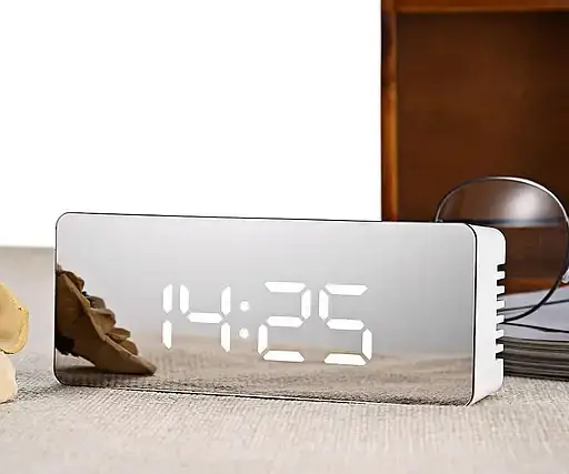 Часы настольные Technoline White/Black Mirror (WT475) - фото 11