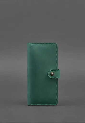 Кожаный портмоне 7.0 зеленый Crazy Horse - фото 2