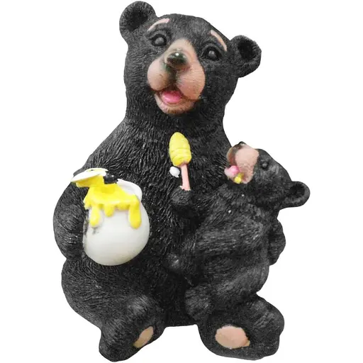 Статуэтка в форме медведя на солнечных батареях для сада из смолы