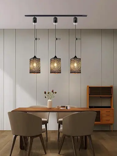 Декоративные подвесные светильники EcoGehen с батарейным питанием из шт. черный, золотой металлический - фото 2