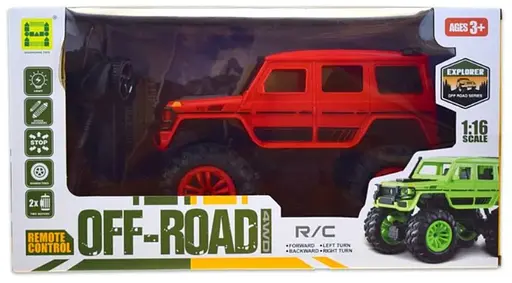 Джип на радиоуправлении SH091-509B аккумулятор масштаб 1:16 свет амортизаторы надувные колеса 22 см Красный - фото 8