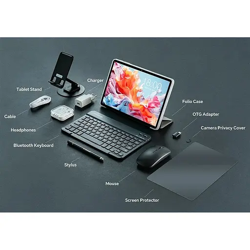 Планшет Teclast P30T (GIFT) 10.1" HD/4GB/128GB/A523/6000mAh/WIFI/2+5Mp/metal/Grey - фото 9