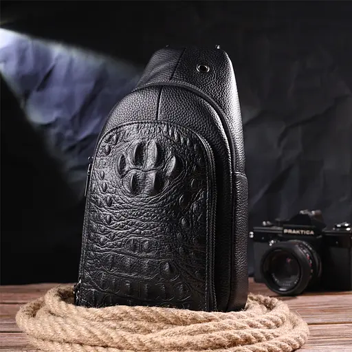 Чоловіча шкіряна сумка Vintage 17х30х8 см sum0022417 - фото 7