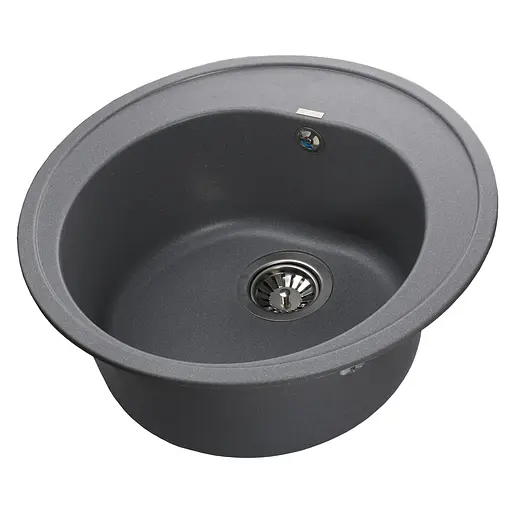 Кухонна мийка гранітна Globus Lux Martin сірий металік 510мм-А0003, Сірий - фото 3