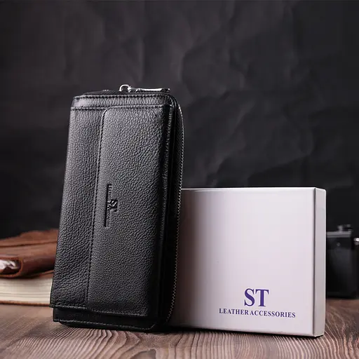 Кожаный кошелек ST Leather 20х10.5х2.5 см acs0028459 - фото 8