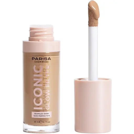 Тональное основание-флюид Parisa Iconic Glow Filter с эффектом сияния 20 мл тон № 606 Golden medium  - фото 2