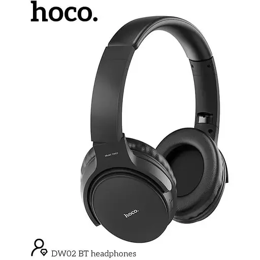 Наушники беспроводные Hoco DW02 headphones складывающиеся черные - фото 7