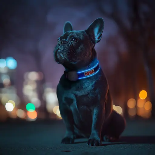 Нашийник для собак з підсвічуванням Waudog LED NASA21 Type-C M-L Ш 25 мм Д 41-62 cm - фото 4