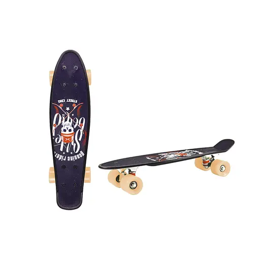 Скейт "Пенни борд" Bambi SC20402 PU колеса, 56 см Бежевый - фото 1