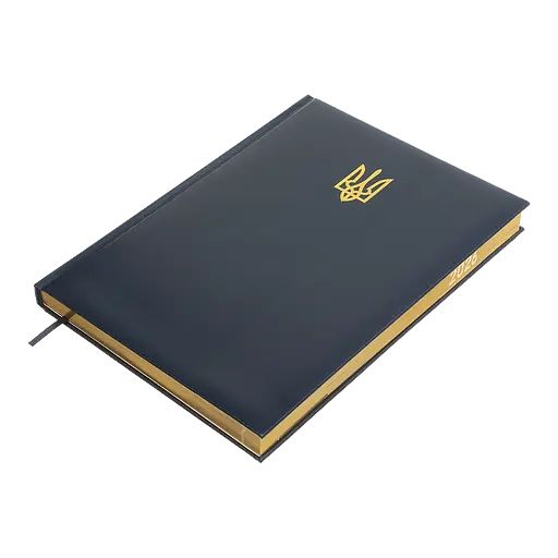 Ежедневник датированный Buromax Powerful 2026 A4 бумвинил/поролон темно-синий (BM.2749-03) - фото 2