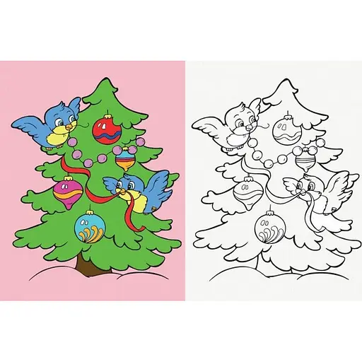 Детская раскраска "Посмотри и раскрась Новый год" 628009 - фото 5