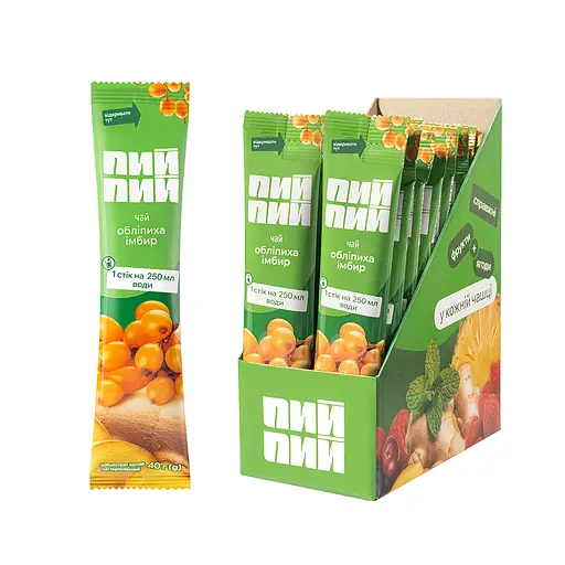 Концентрат напою Пий пий «Чай Обліпиха імбир» пастеризований - фото 2