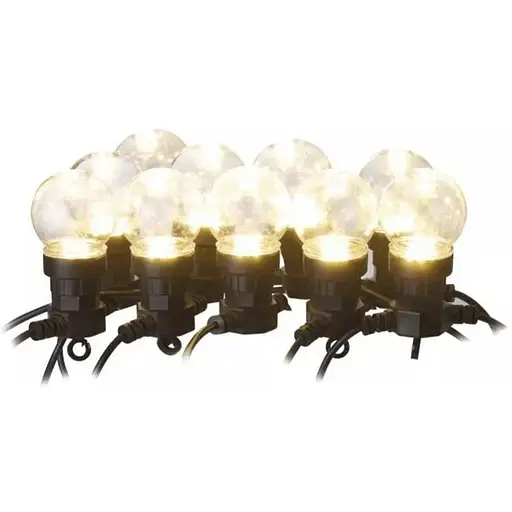 Уличная гирлянда лампочки 10 шт 5м с коннектором водонепроницаемая LED Теплый белый - фото 1