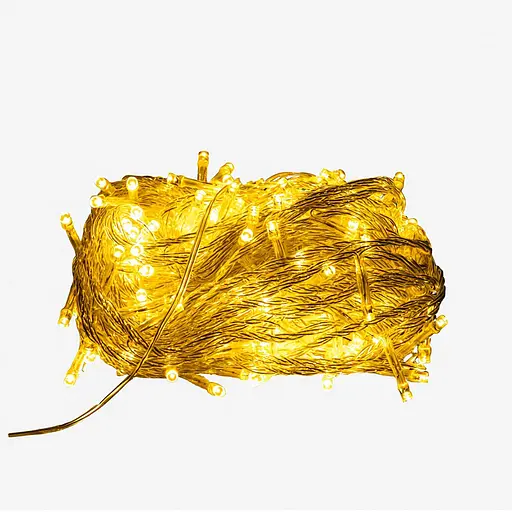 Новорічна гірлянда GarlandoPro 18 м 180 LED білий провід Жовте світло W180LED18MWY
