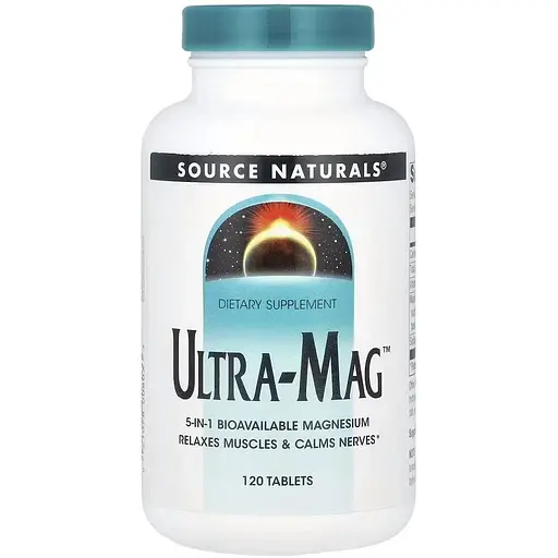 Комплекс магния Source Naturals Ultra-Mag, 120 таблеток з п'яти форм