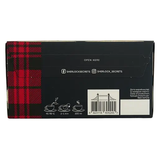 Чай черный Sherlock Secrets Crown of England 44 г (22 шт x 2 г) - фото 3