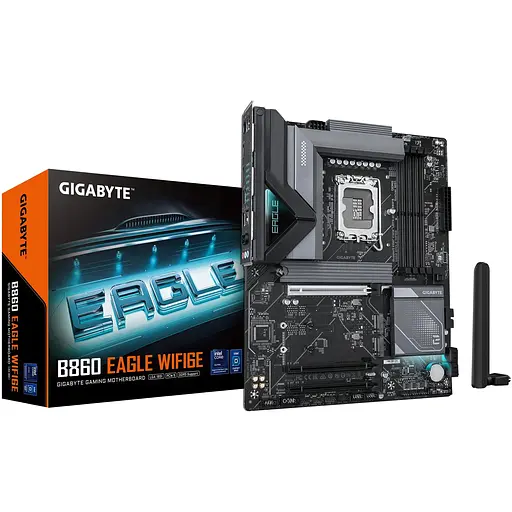 Материнська плата Gigabyte B860 EAGLE WIFI6E s1851 B860 4xDDR5 M.2 Wi-Fi BT HDMI DP ATX - фото 4