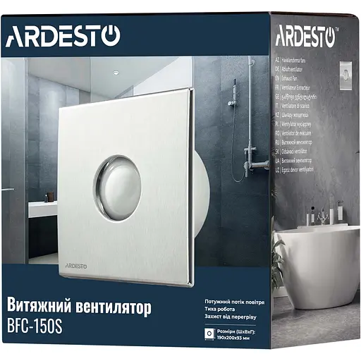 Витяжний вентилятор Ardesto BFC-150S 25 Вт 210 м3/г 1650 об./хв. 35 дБ silver - фото 7